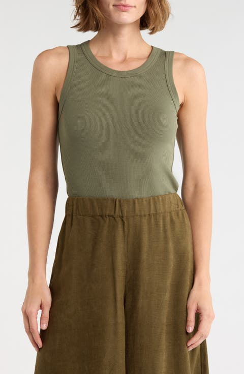 Fitted Ribbed Tank Top