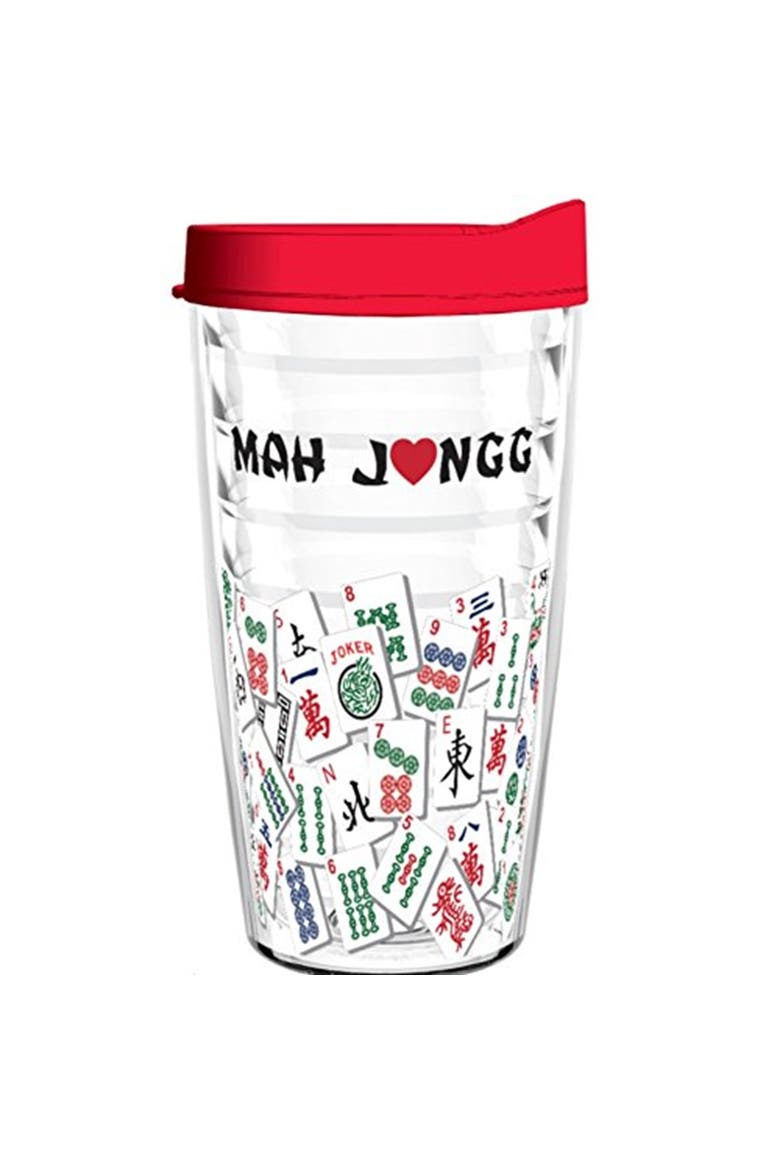 Mah Jongg Tumbler 16 oz Drinkware Set, Alternate, color, Multicolor