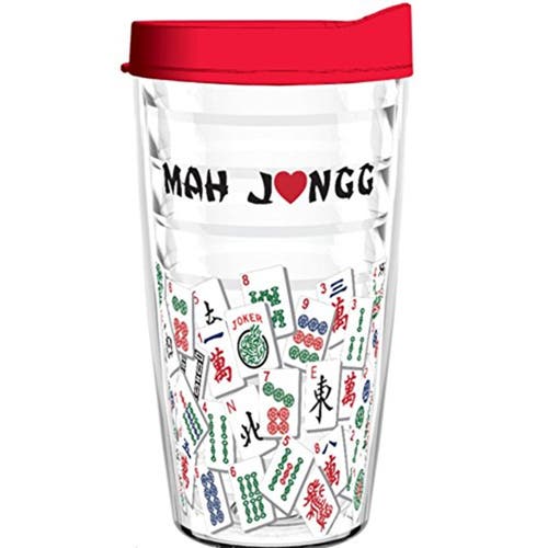 Mah Jongg Direct Mah Jongg Tumbler 16 oz Drinkware Set In White