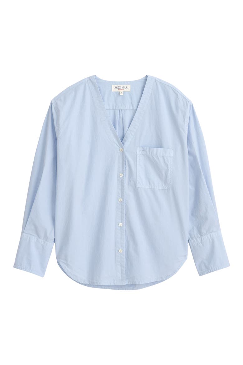 Crosby Cotton Button-Up Shirt, Alternate, color, CALM BLUE