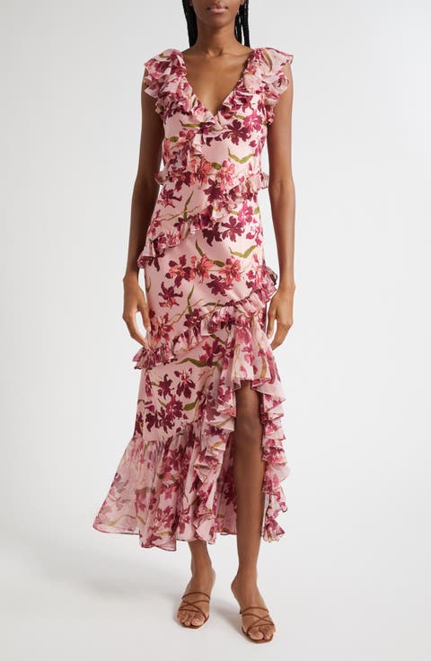Ora Trailing Hibiscus Sleeveless Maxi Dress
