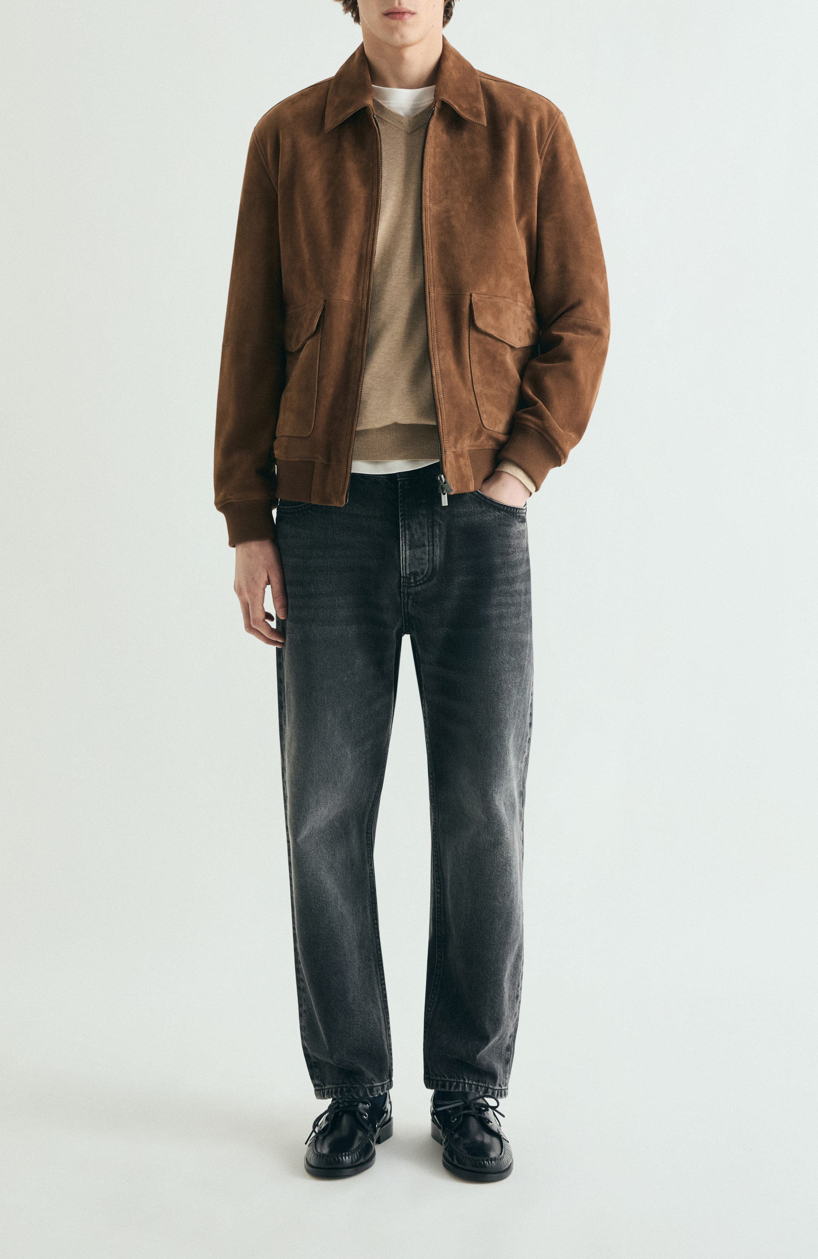 Scalpers Suede Bomber Jacket — фото 2