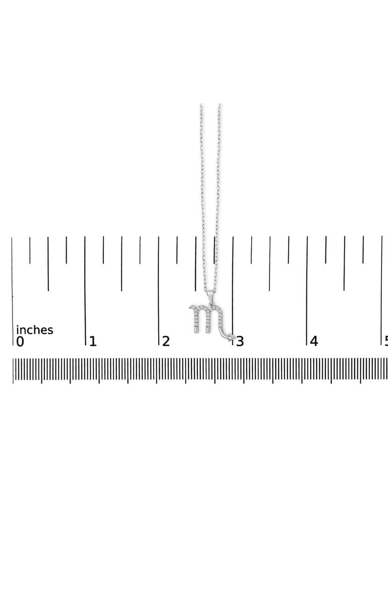 Haus of Brilliance Sterling Silver 1/7 Cttw Diamond Scorpio Zodiac Pendant Necklace, Alternate, color, Silver