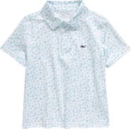 vineyard vines Kids' Fish Print Sankaty Performance Polo