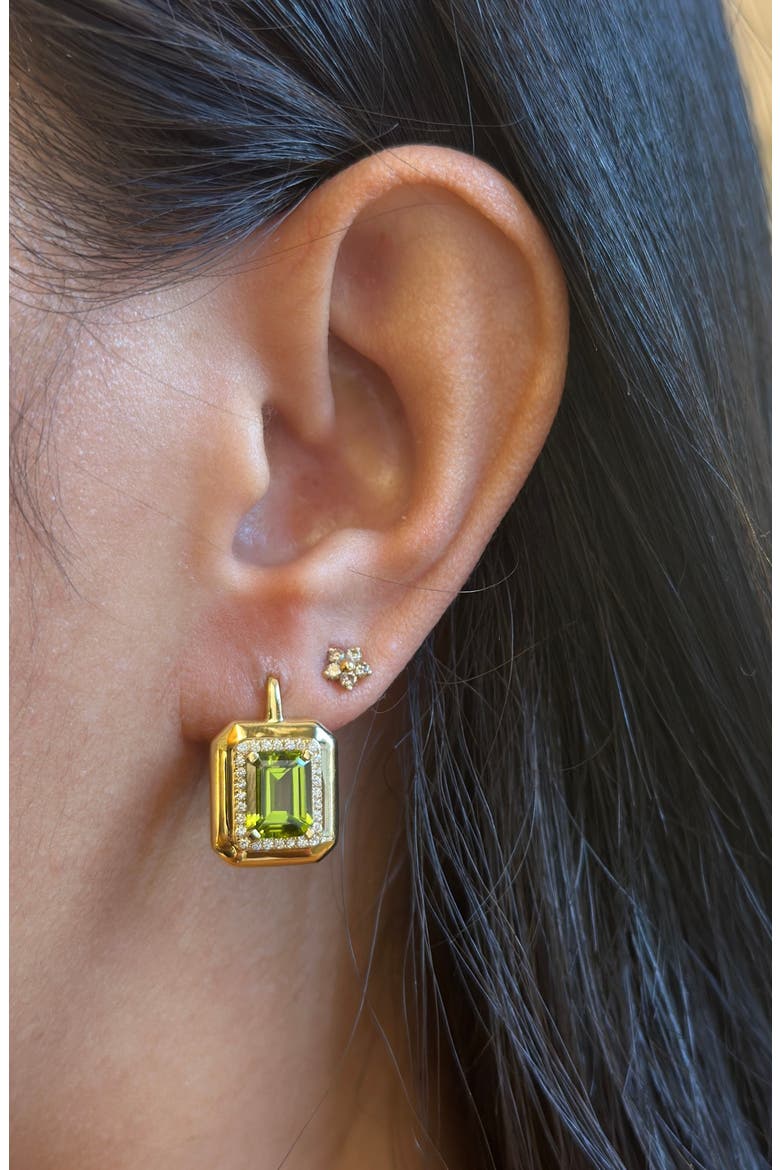 G-Classic Emerald Cut Drop Earrings, Alternate, color, BRIGHT GREEN