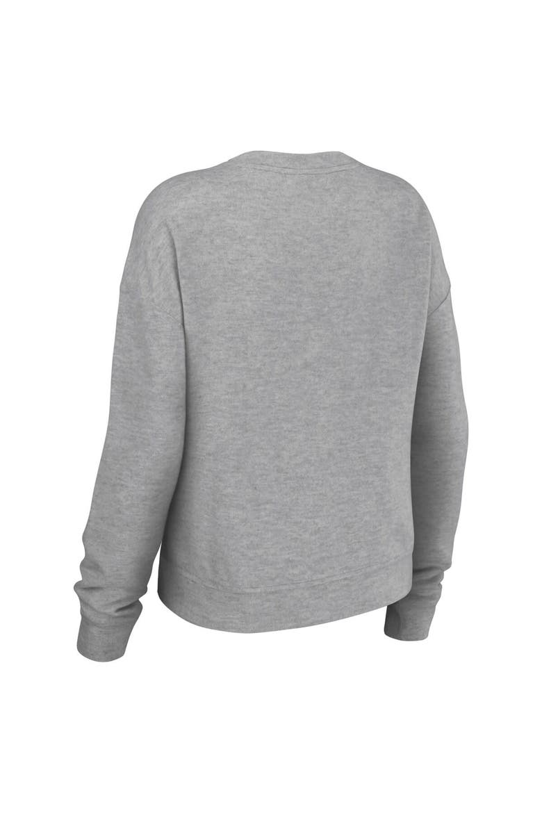 Women's WEAR by Erin Andrews Heather Gray Arizona Cardinals Knit Long Sleeve Tri-Blend T-Shirt & Pants Sleep Set, Alternate, color, Heather Gray