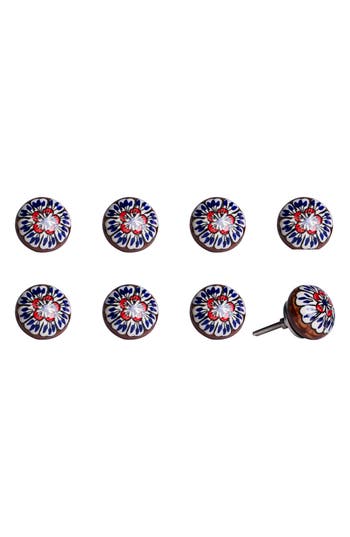 Kinetic 8-pack Knobs In Navy Red