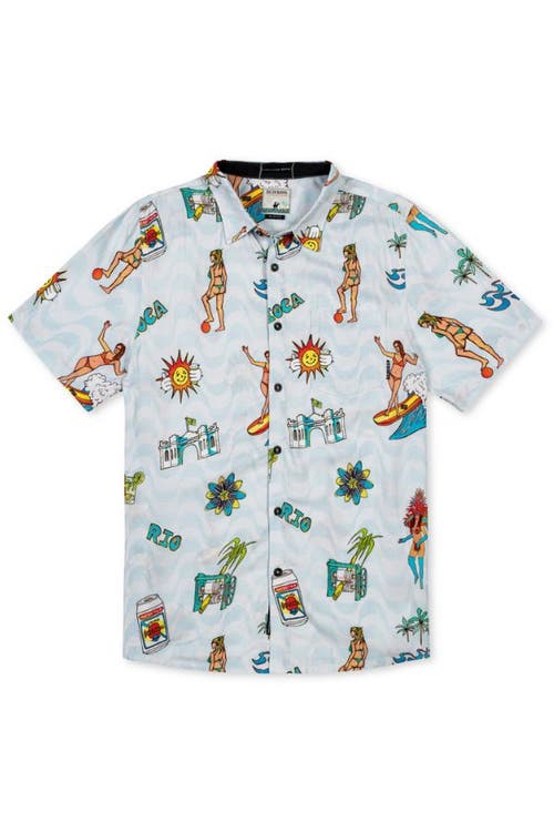 Baja Llama BRAZILIAN TREATS - NIGHTHAWK BUTTON UP in Grey  product