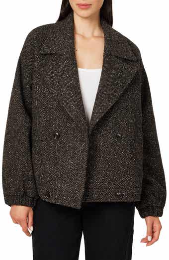 Herringbone Tweed Peacoat