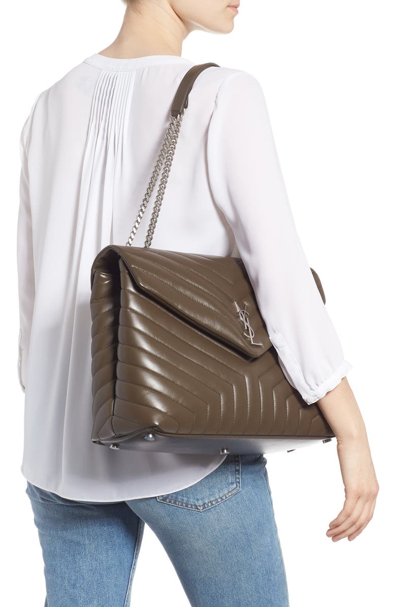 Saint Laurent Large LouLou Matelassé Leather Shoulder Bag, Alternate, color,