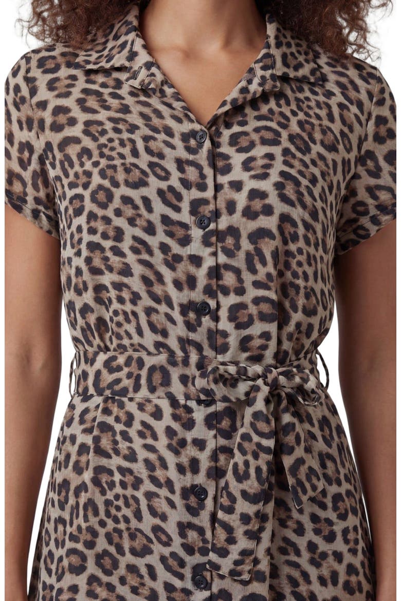Leopard Womens Shirt Dress, Alternate, color, LEOPARD BROWN