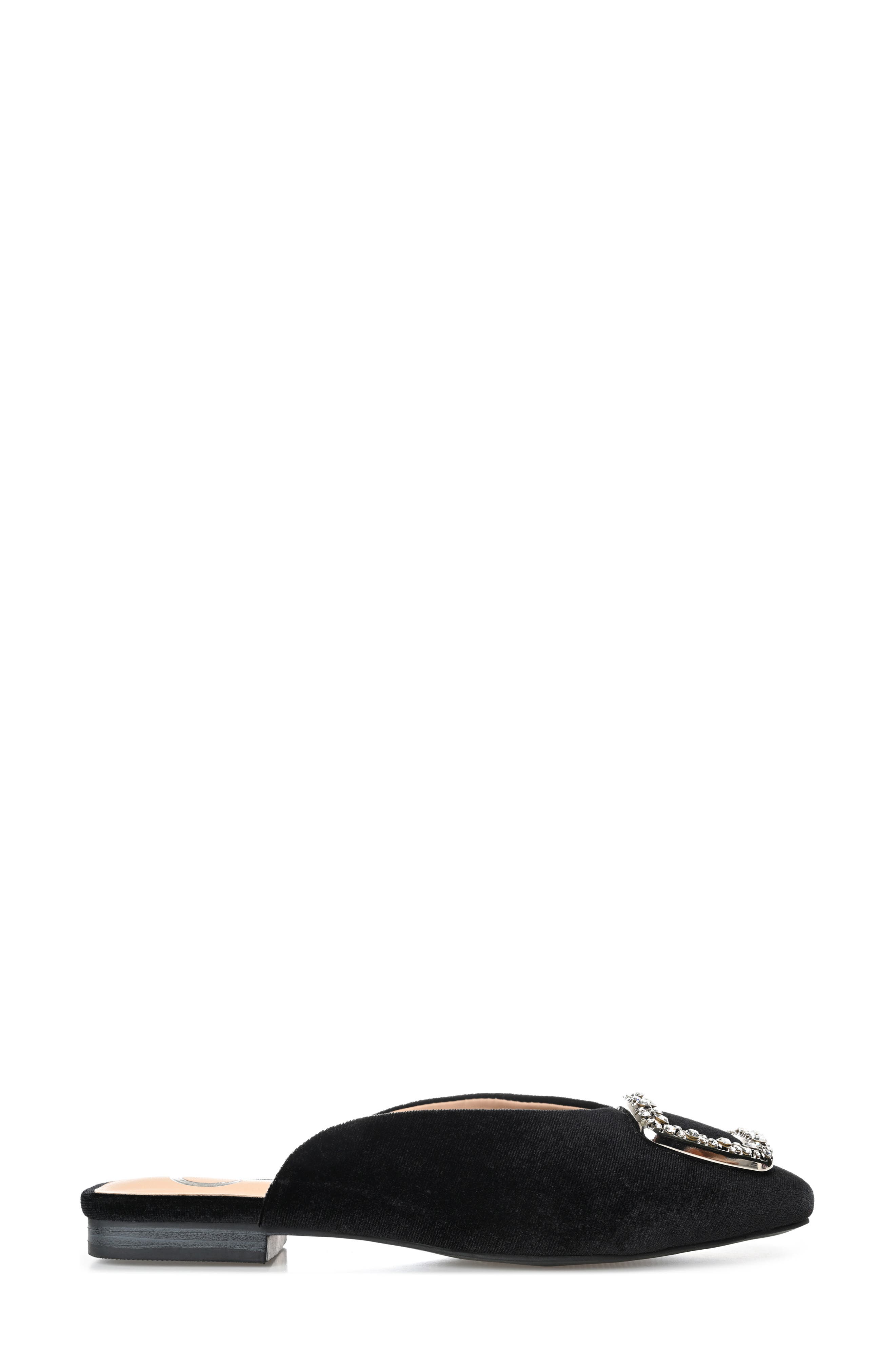 Journee Collection Sonnia Flat Mule, Alternate, color, Black