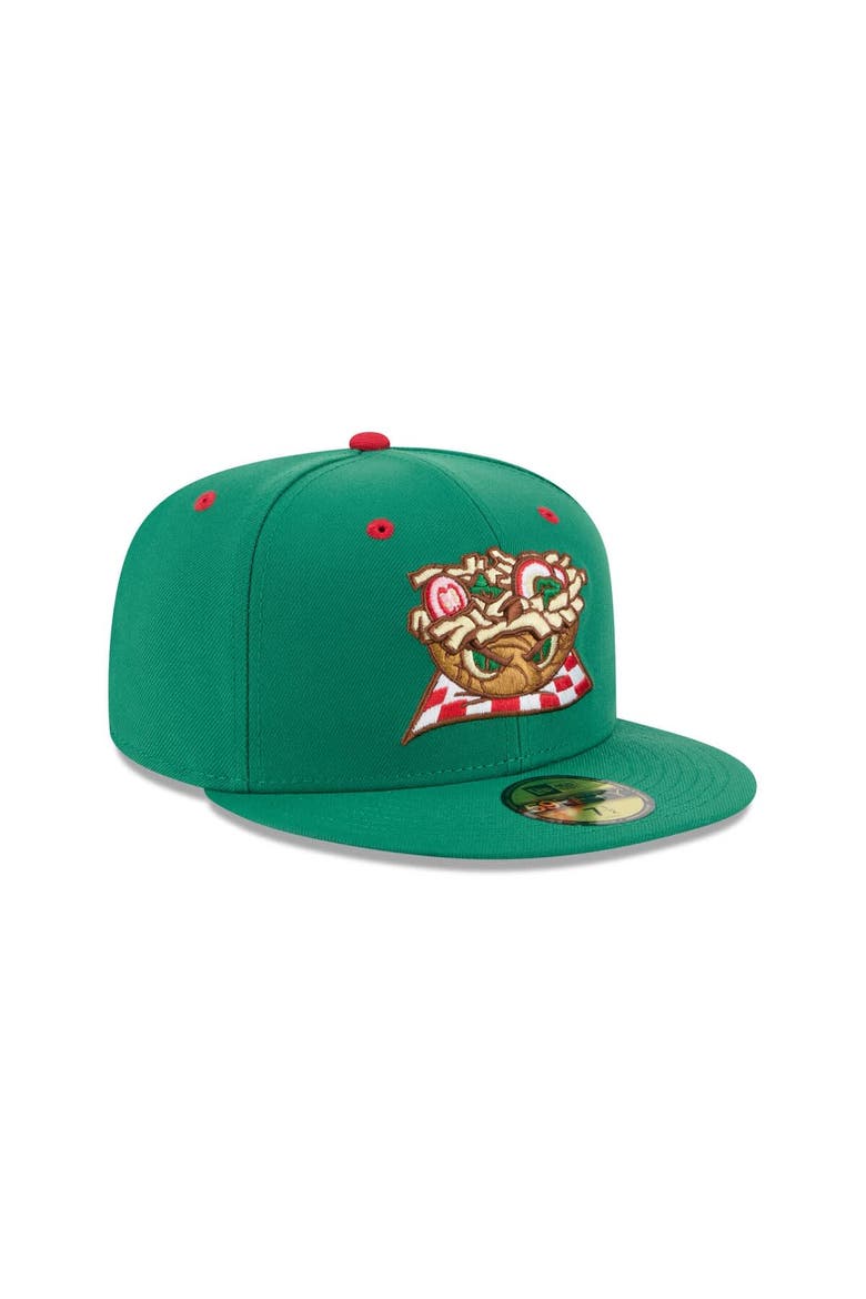 Men's New Era  Green Akron RubberDucks Theme Nights 59FIFTY Fitted Hat, Alternate, color, Green