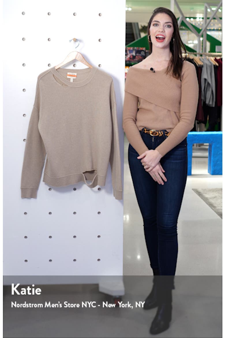 Distressed Recycled Cashmere Blend Sweater (Nordstrom Exclusive) video