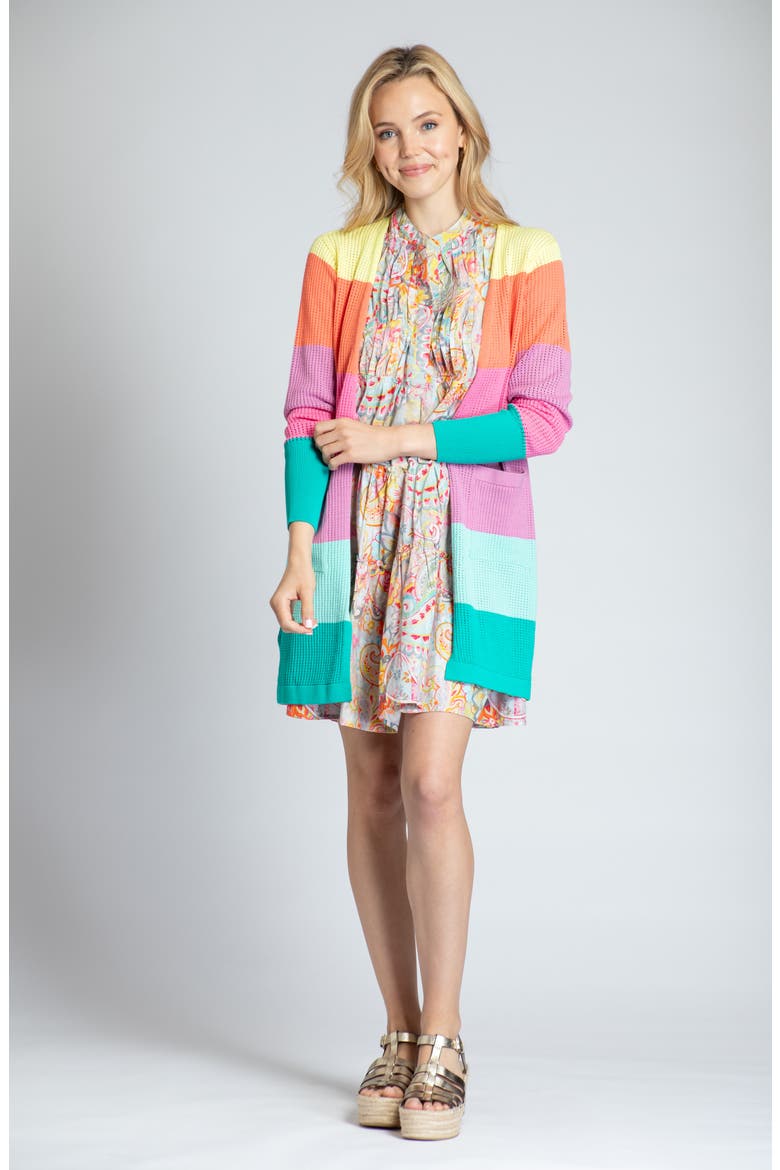 Rainbow Cardigan, Alternate, color, PINK MULTI