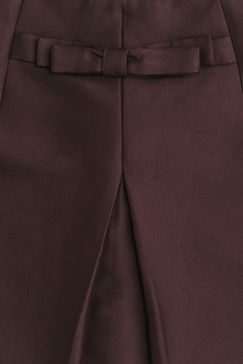 Bow-front Mini Skirt, Alternate, color, Dark brown