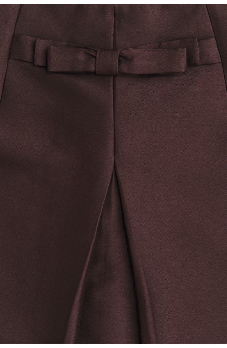 H&M Bow-front Mini Skirt, Alternate, color, Dark Brown