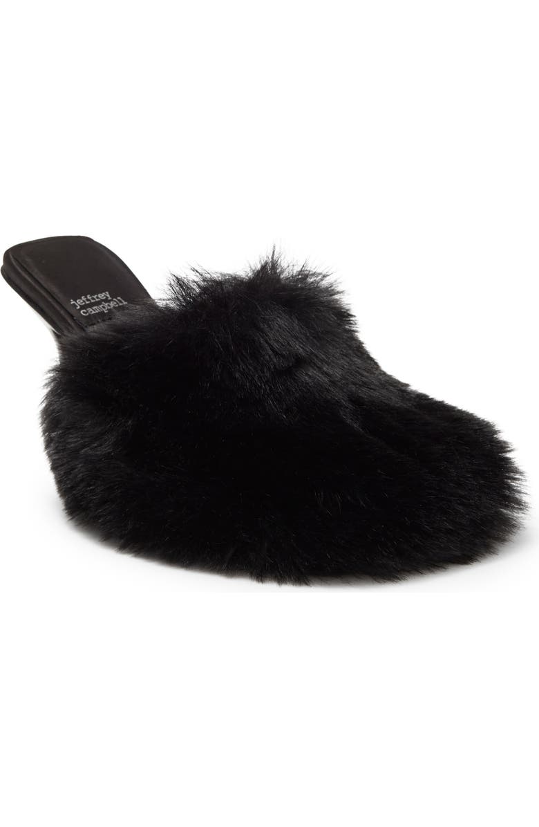 Jeffrey Campbell Binx Faux Fur Sandal, Main, color,