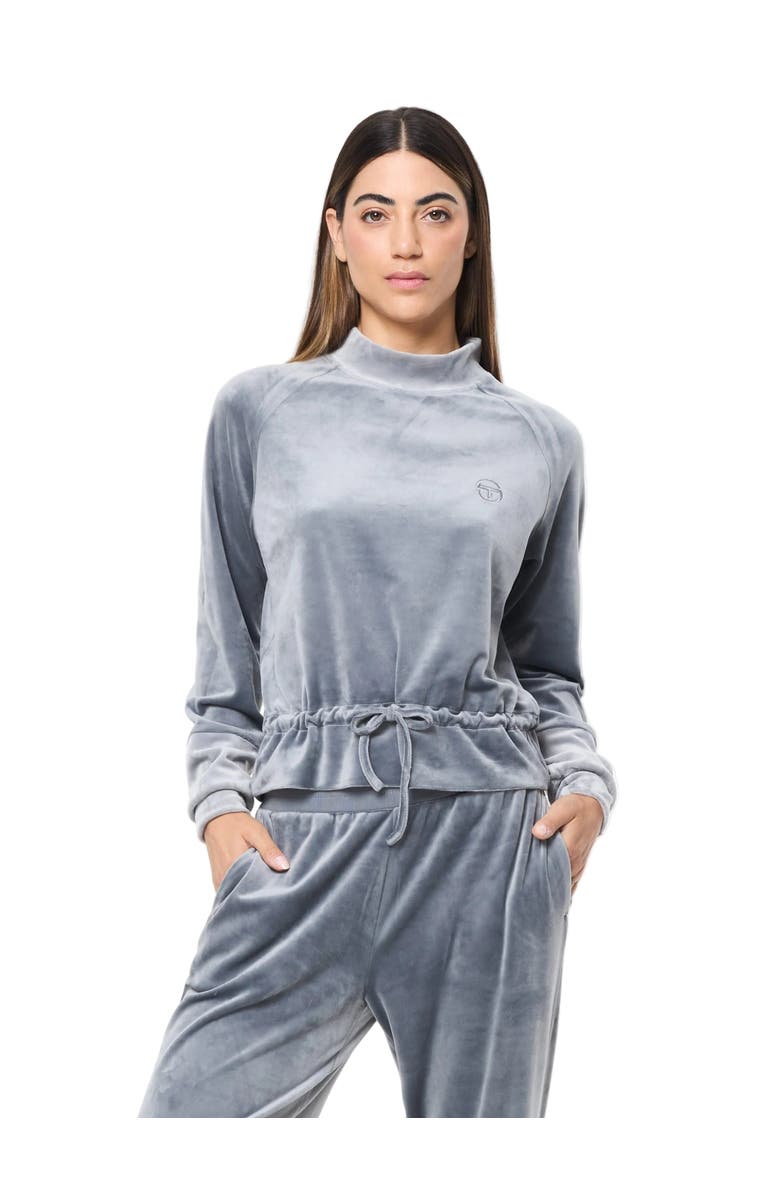 Sergio Tacchini Lina Velour Top, Main, color, Quiet Shade