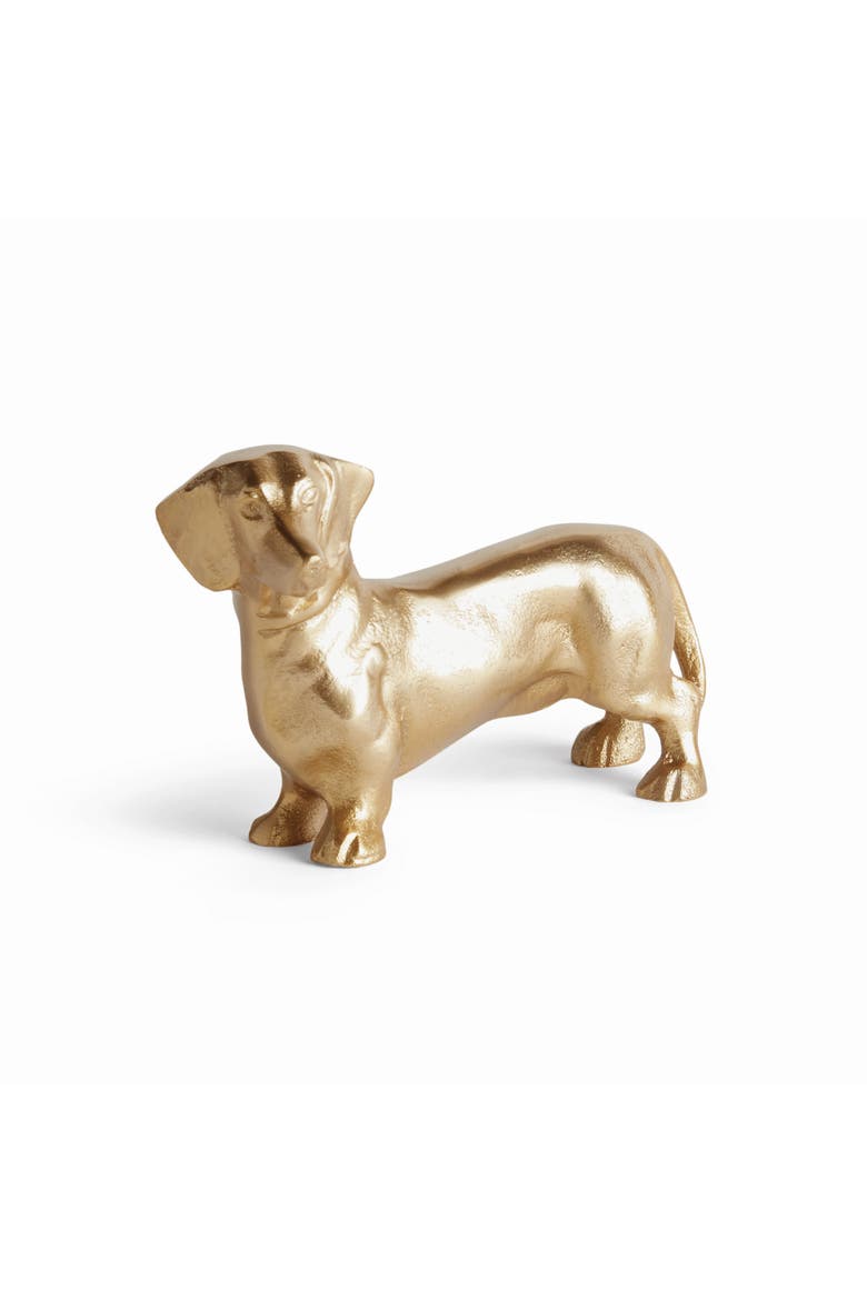 Loki Dachshund Sculpture Gold, Main, color, Gold