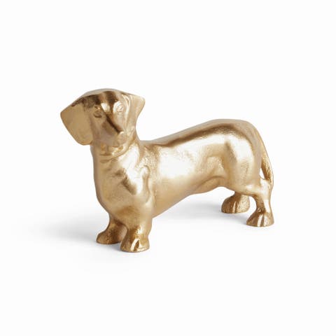 Loki Dachshund Sculpture Gold