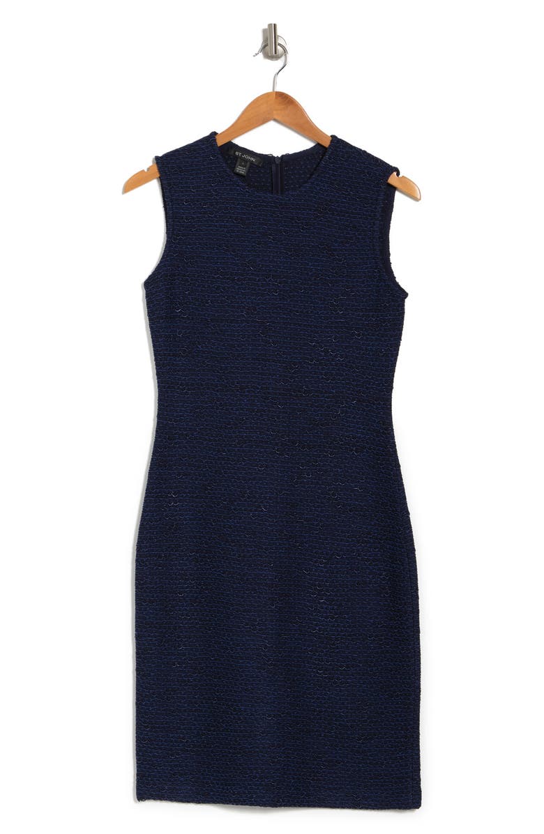 St. John Collection Slub Float Knit Dress, Alternate, color,