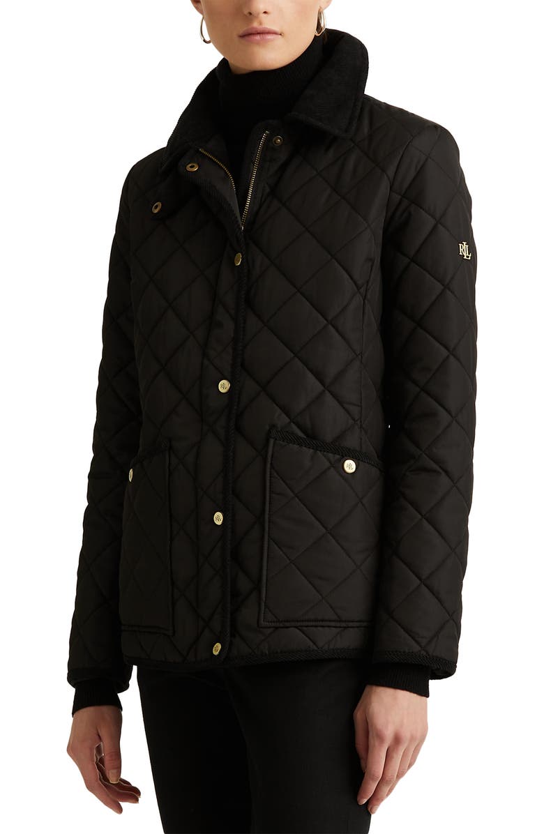 Lauren Ralph Lauren Quilted Corduroy Collar Jacket, Alternate, color, 