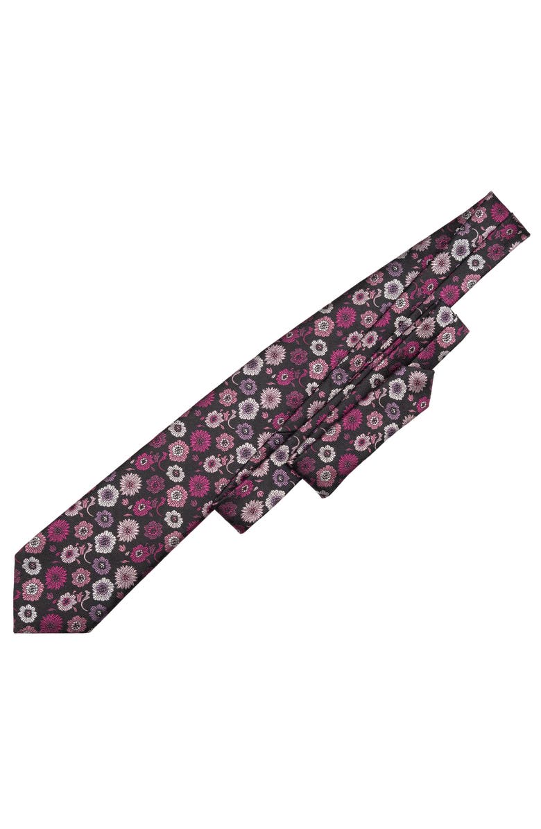 Elizabetta Pergola - Silk Jacquard Tie for Men, Alternate, color, Magenta