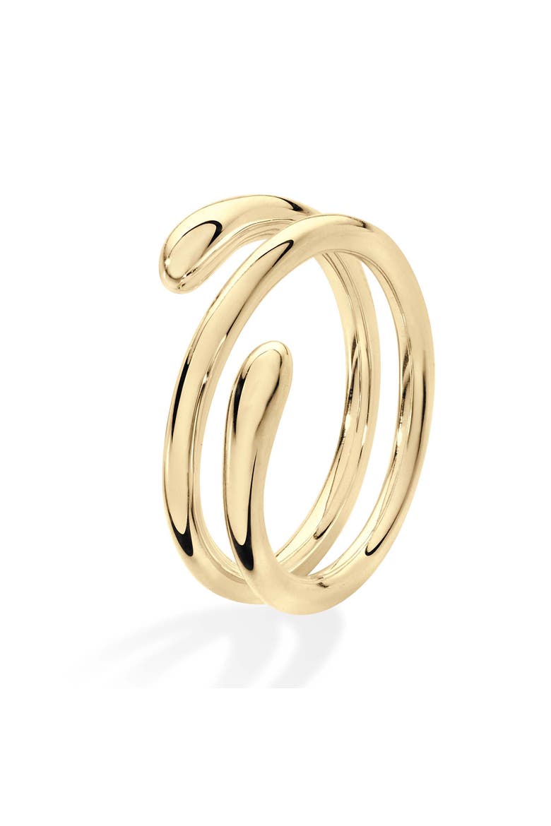 Coil Drop Ring, Main, color, Gold