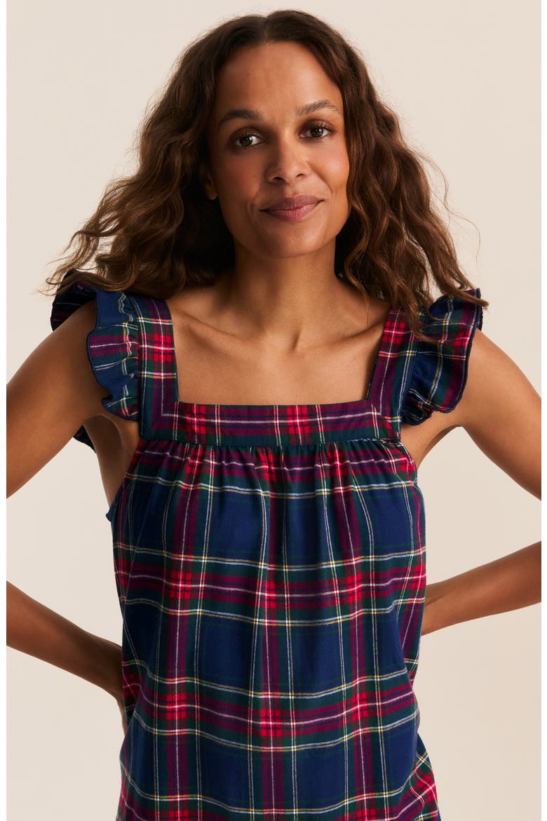 Clara Twill Nightgown, Alternate, color, NAVY