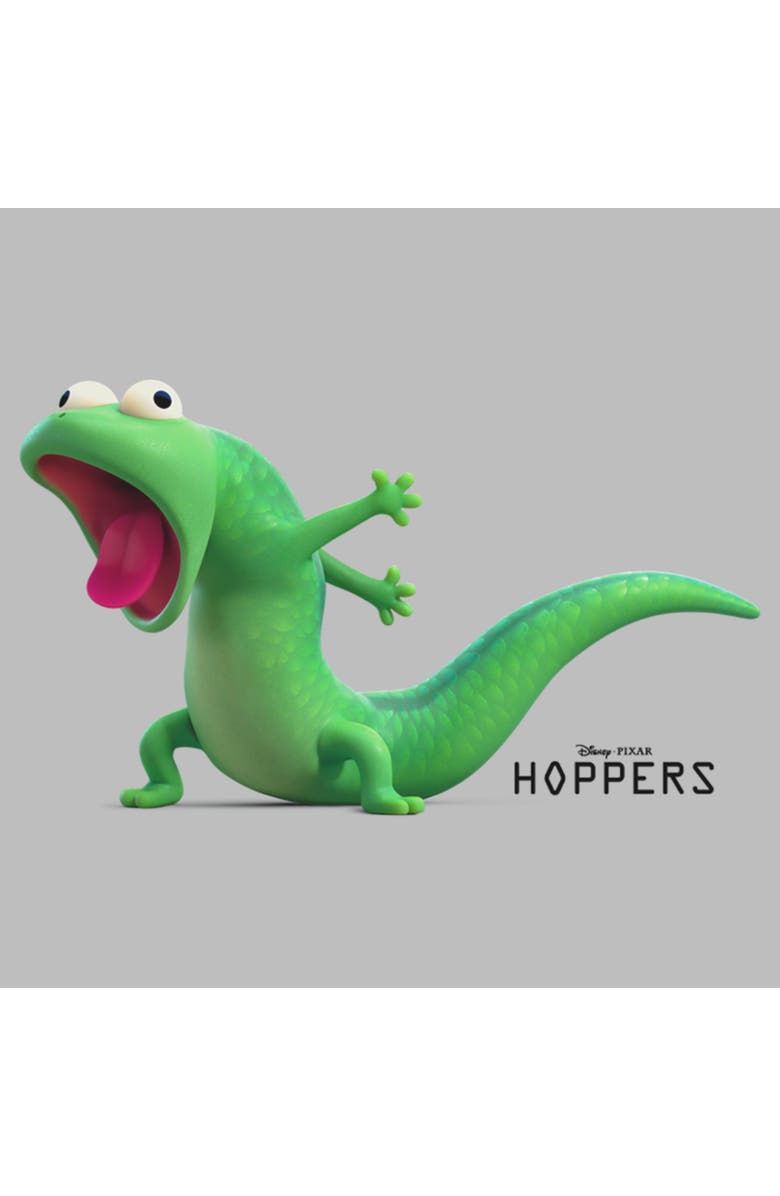 Hoppers Girl's Hoppers Tom Lizard Excitement Pose  Graphic T-Shirt, Alternate, color, Athletic Heather