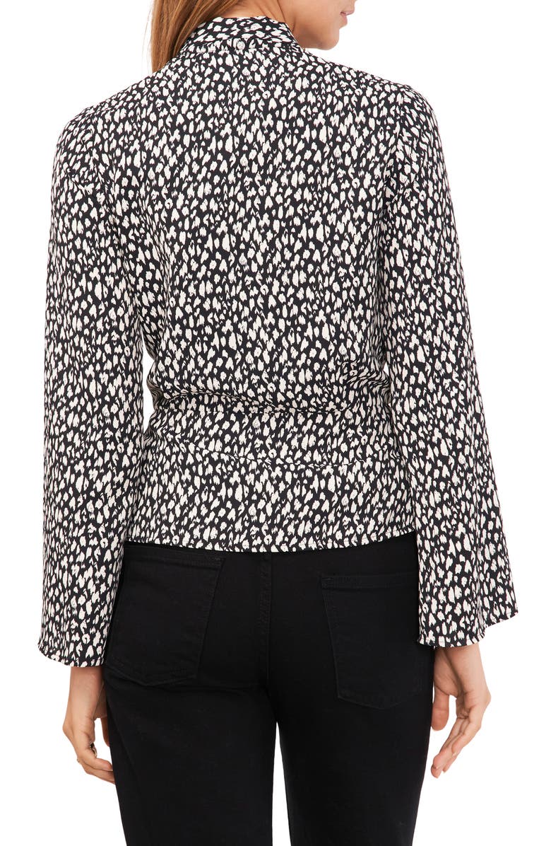 Vince Camuto Animal Print Faux Wrap Top, Alternate, color,