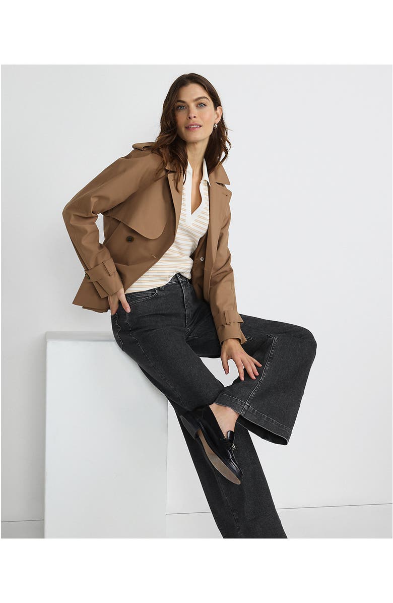 Lands' End Recover High Rise Wide Leg Blue Jeans, Alternate, color, Black Stone Wash