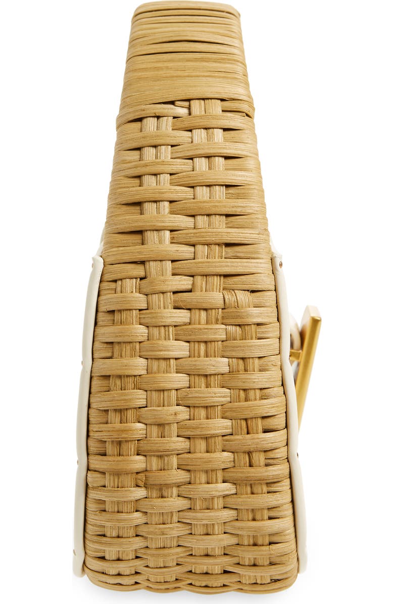 Brandon Blackwood Elyse Leather & Rattan Top Handle Bag, Alternate, color,