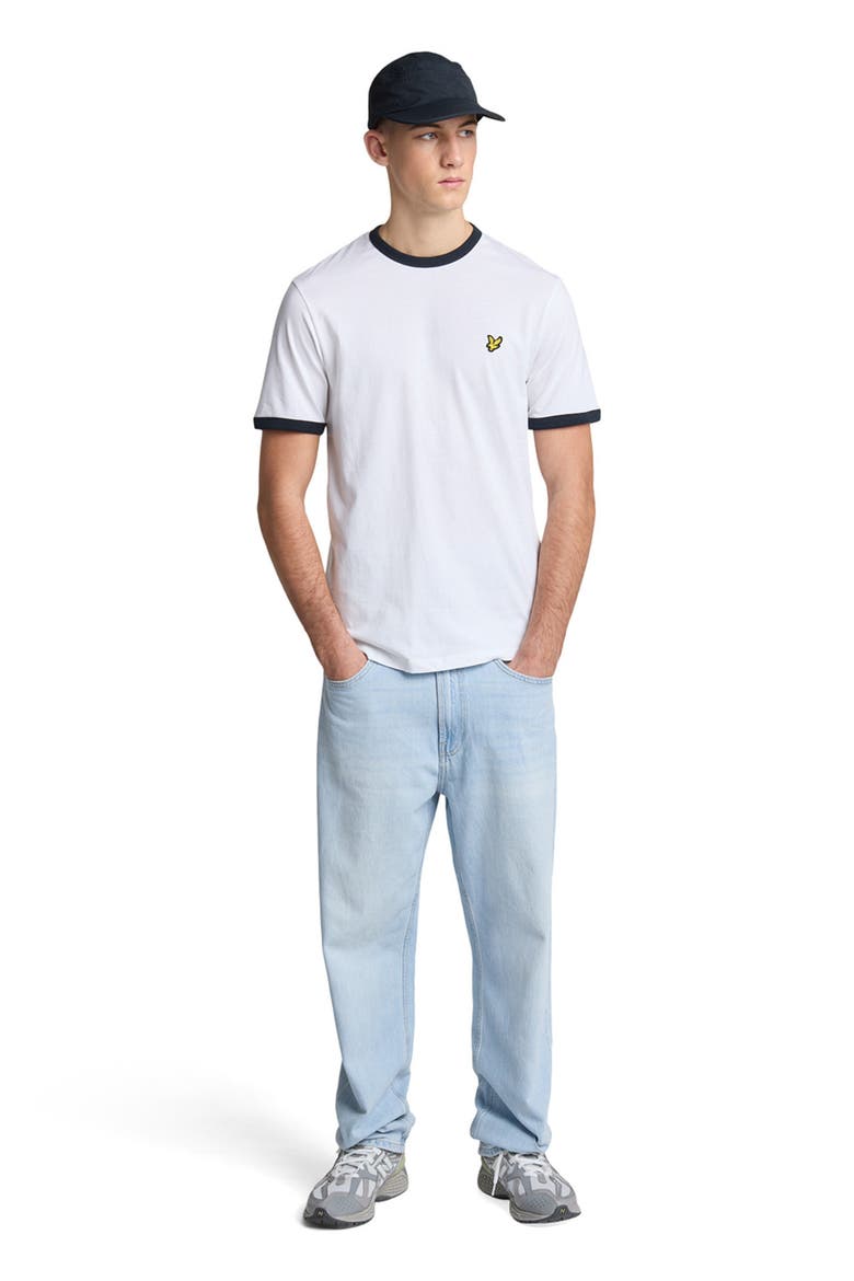 Ringer T-shirt, Main, color, White/ Dark Navy