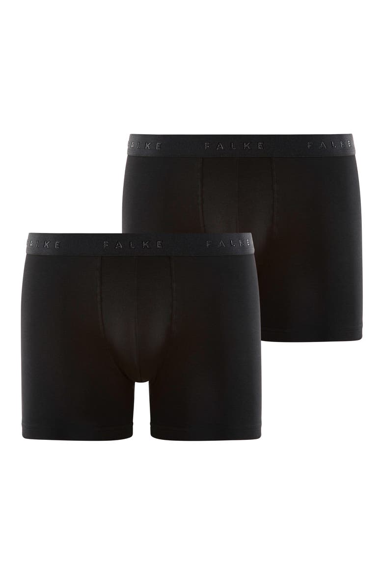 2-Pack Daily Comfort Cotton Blend Boxer Briefs, Alternate, color, BLACK