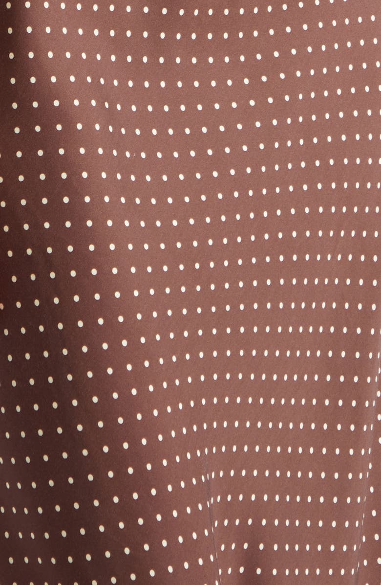 POSSE Phoebe Polka Dot Open Back Halter Neck Shift Dress, Alternate, color, Choc Vanilla