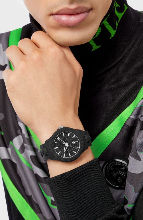 Philipp Plein Sport Fearless Silicone Strap Watch, 43mm