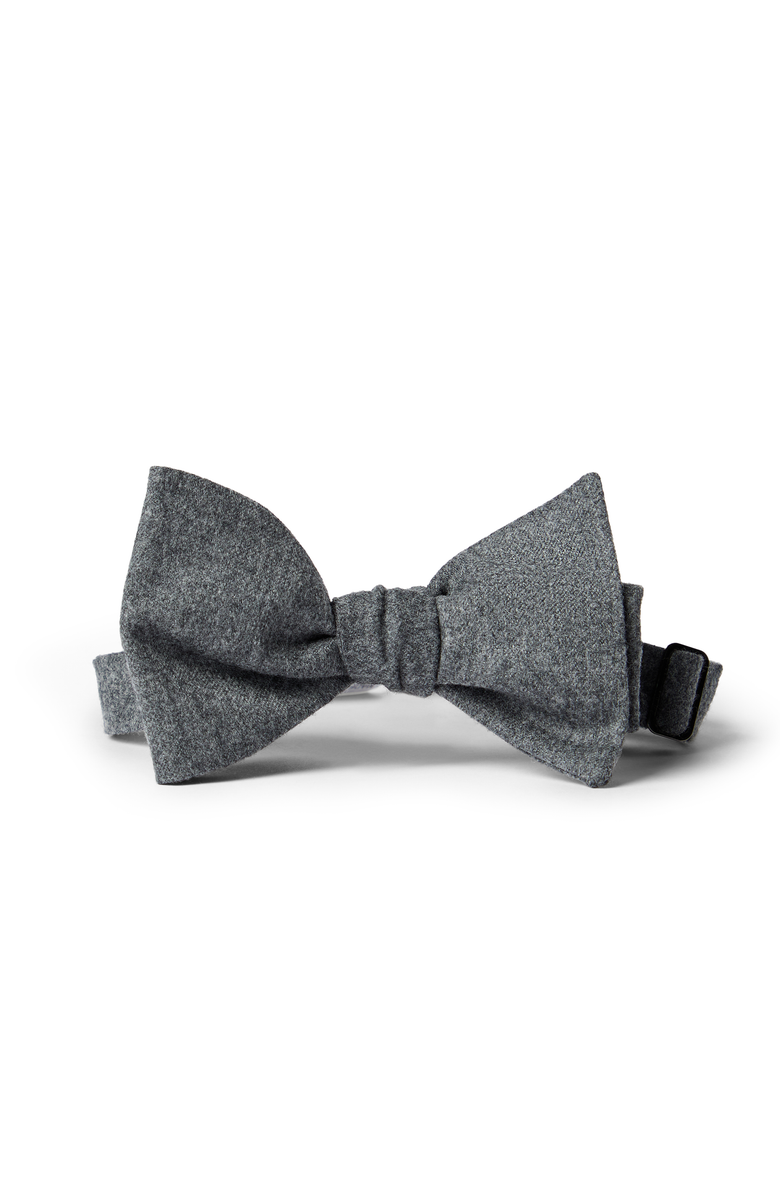 Brunello Cucinelli Flannel bowtie, Main, color, Medium Grey