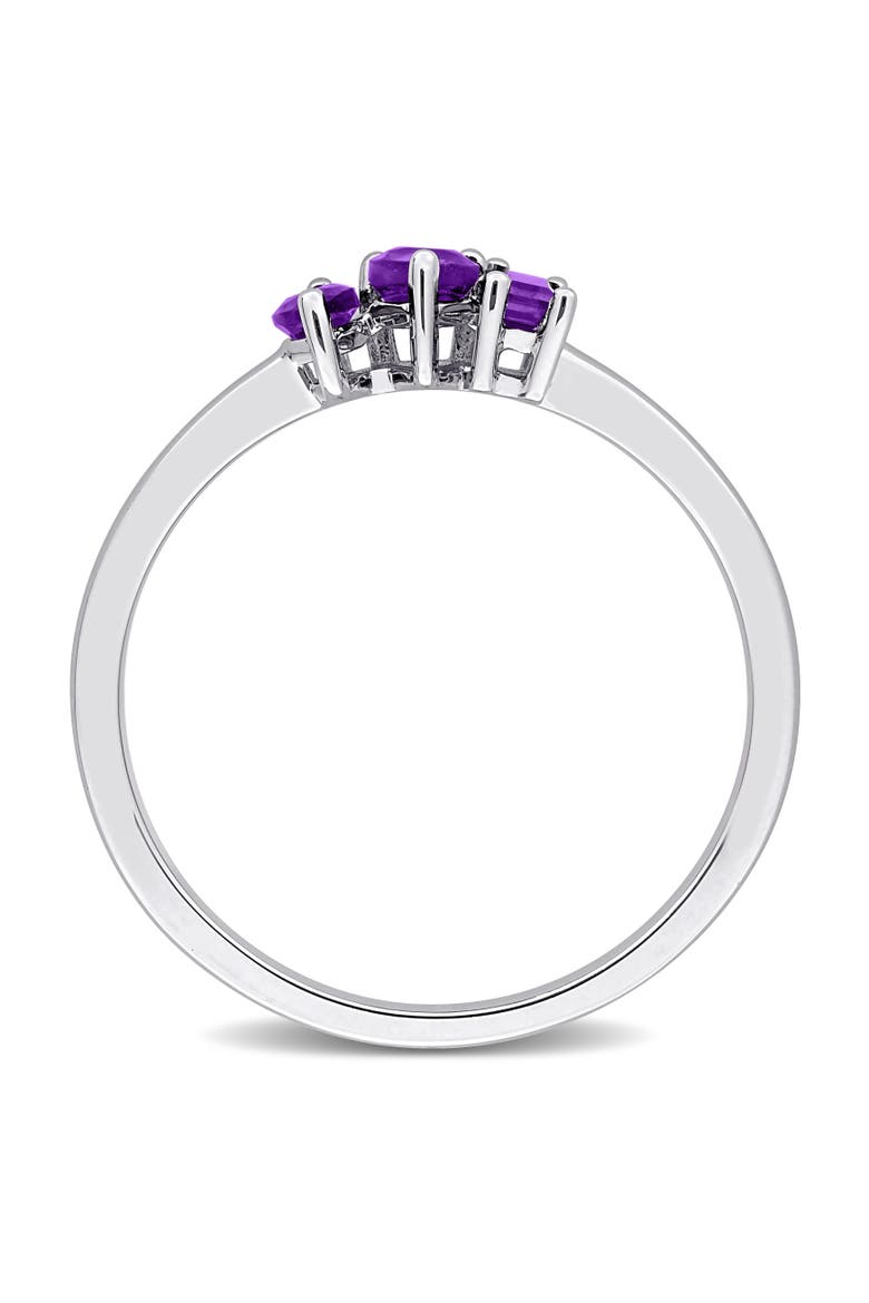 Amethyst 3-Stone Ring in Sterling Silver, Alternate, color, Amethyst