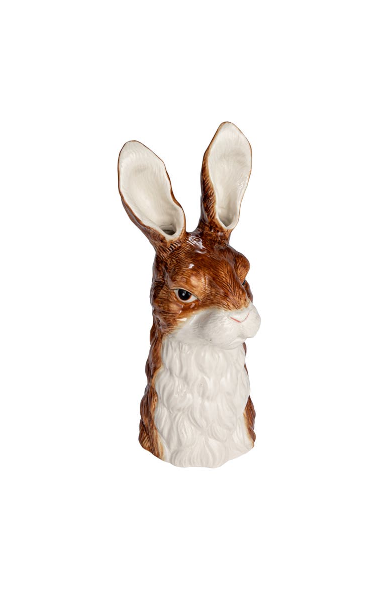 Storied Home Rabbit Vase, Main, color, Brown