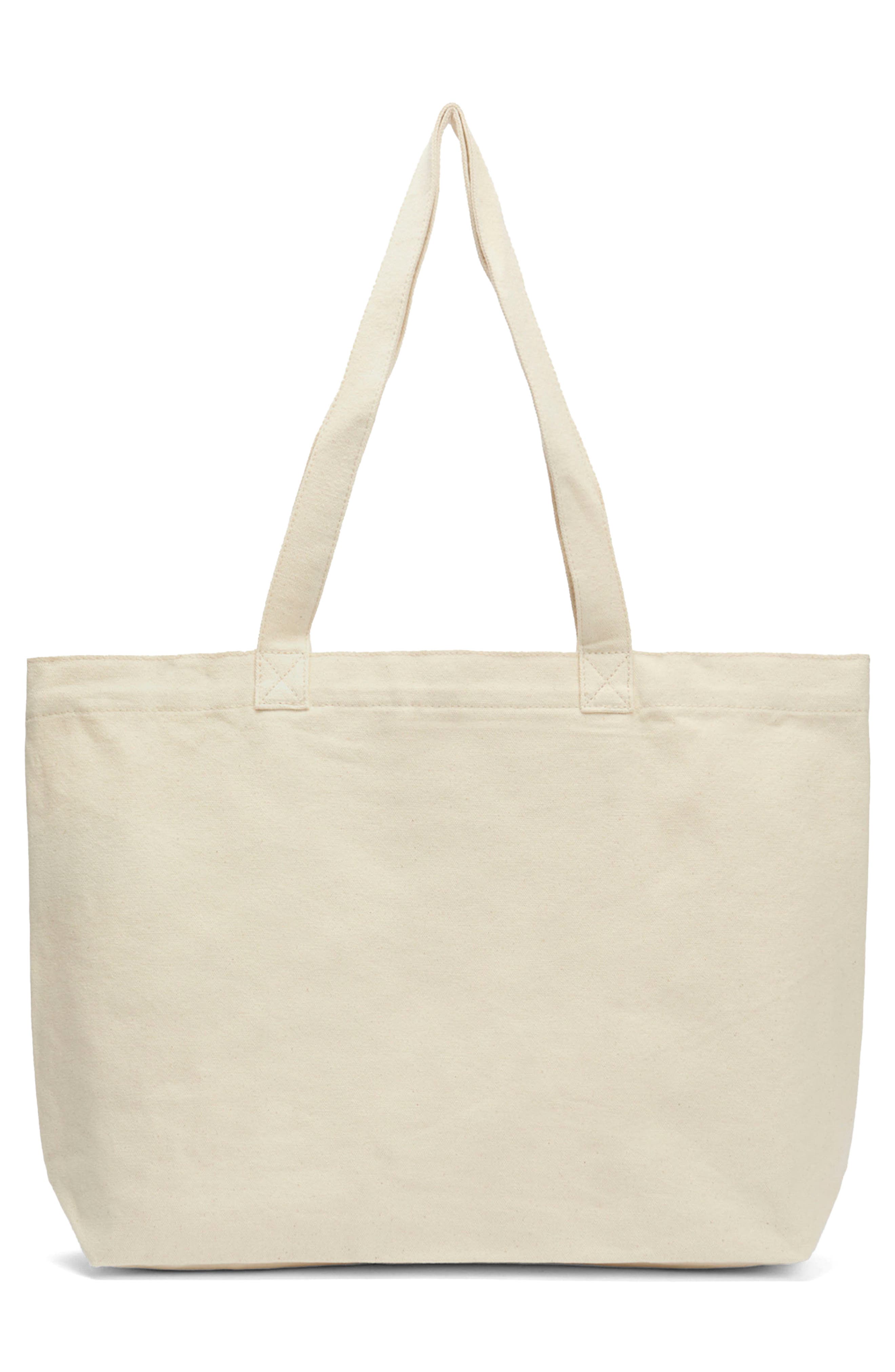 Barbour Script Cotton Canvas Tote, Alternate, color, Red Logo