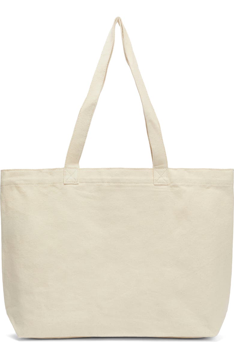Barbour Script Cotton Canvas Tote, Alternate, color, Red Logo