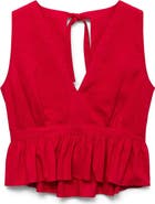 MANGO TEEN Peplum Detail Top