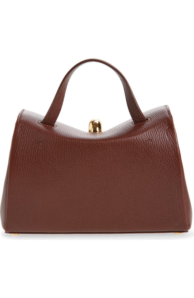 Jacquemus Le Petit Valerie Leather Top Handle Bag, Alternate, color, Brown 850
