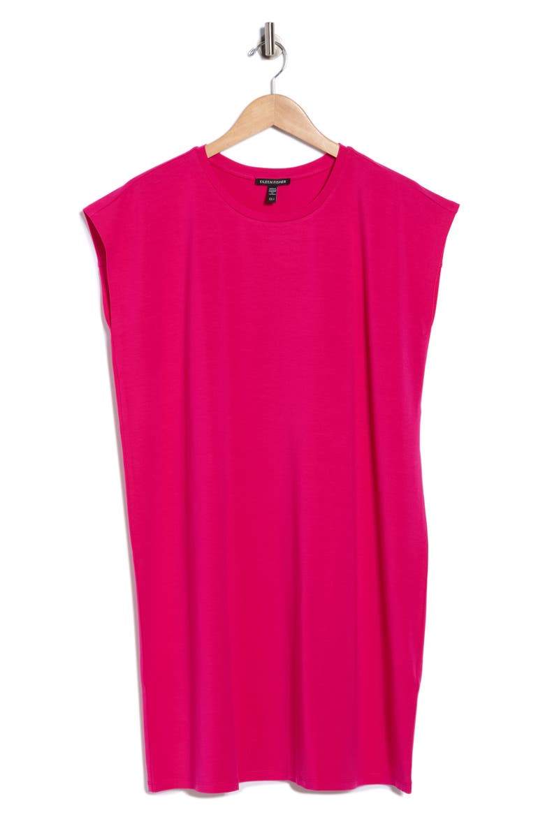Crewneck Boxy Dress, Alternate, color, FUCHSIA