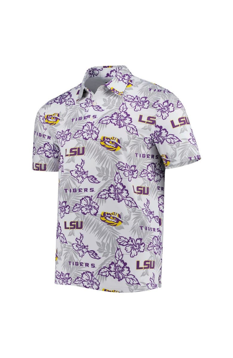 Reyn Spooner Men's Reyn Spooner White LSU Tigers Performance Polo, Alternate, color,