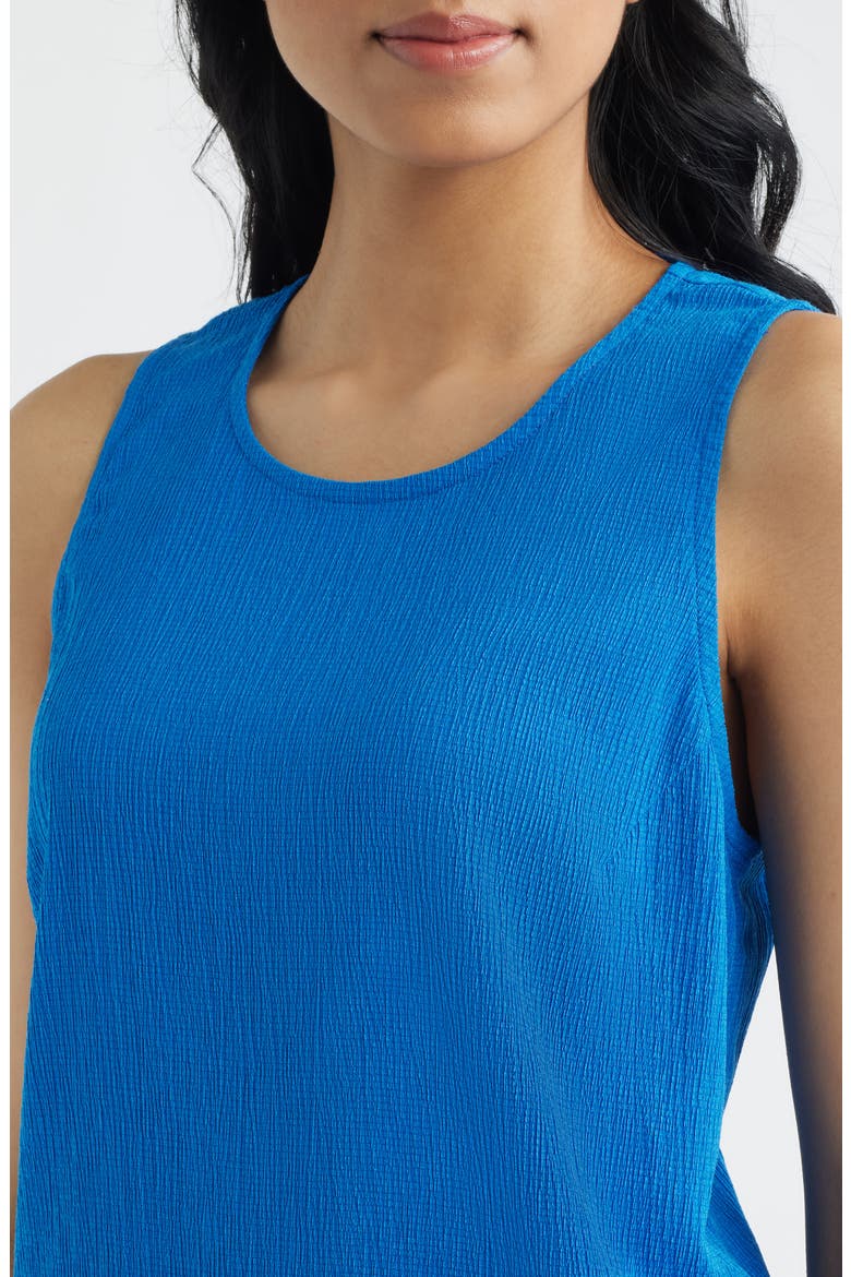Crinkle A-Line Tank, Alternate, color, COBALT