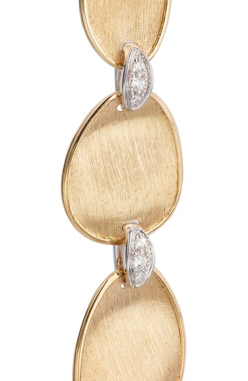 Marco Bicego Lunaria Diamond Triple Drop Earrings In Gold