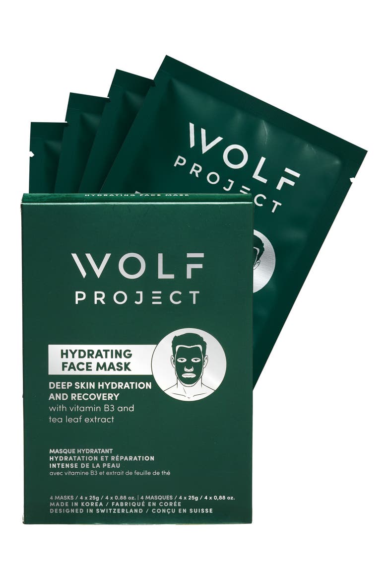 4-Pack Hydrating Sheet Masks, Alternate, color, GREEN